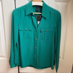 Marc by Marc Jacobs silk shirt in green